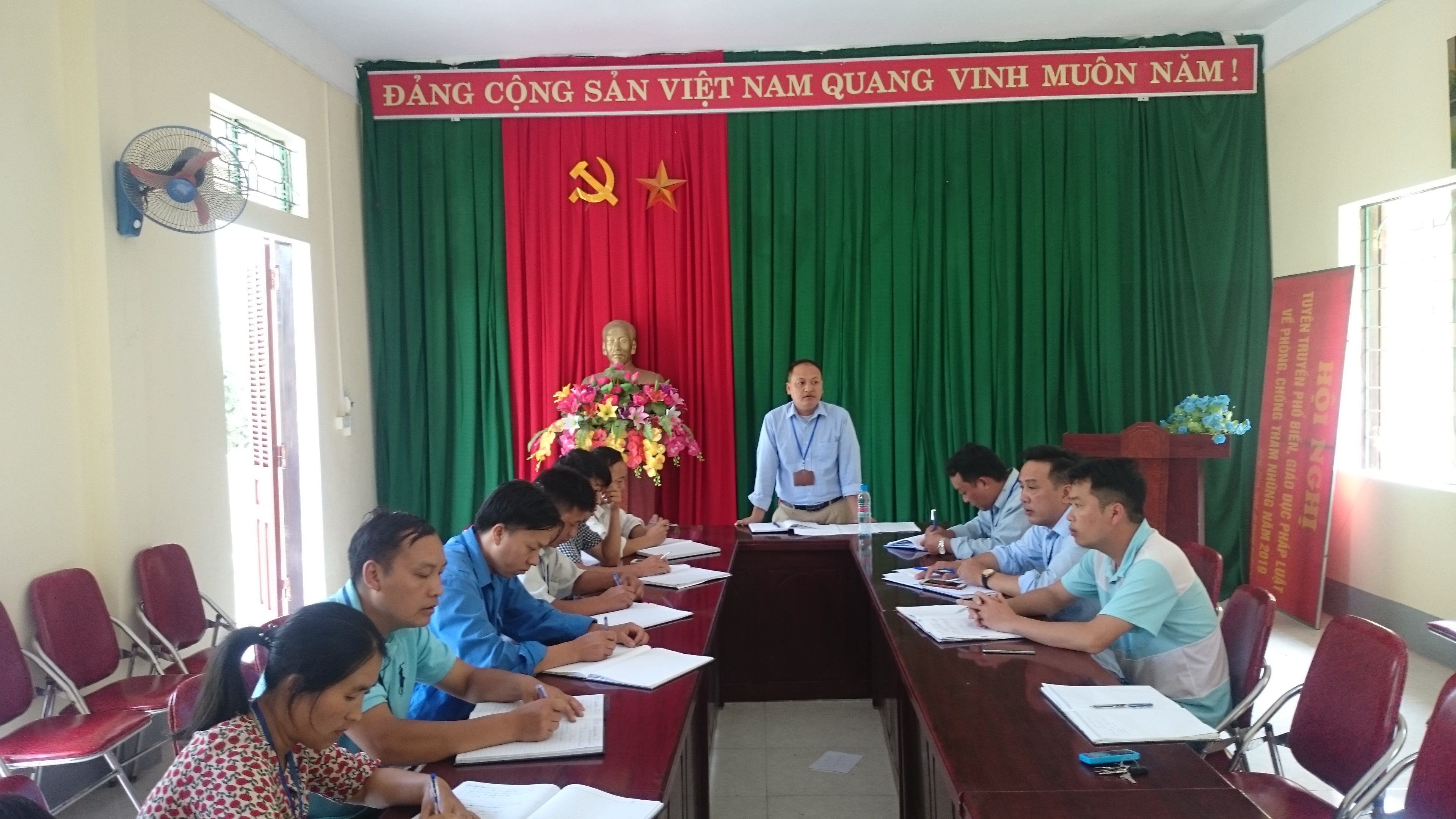 Ban chỉ xây dựng nông thôn mới xã Lũng Phìn họp phiên họp tháng 8, triển khai phương hướng nhiệm vụ tháng 9 năm 2019